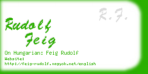 rudolf feig business card